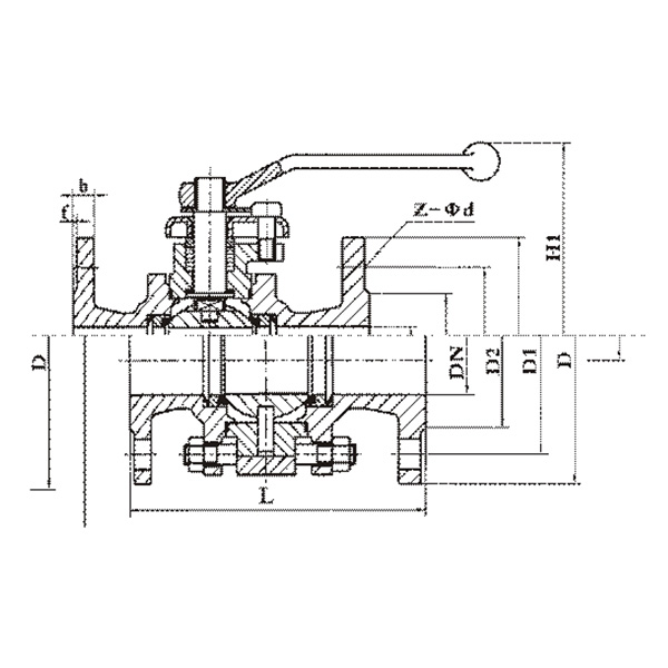 法蘭連接固定球閥
